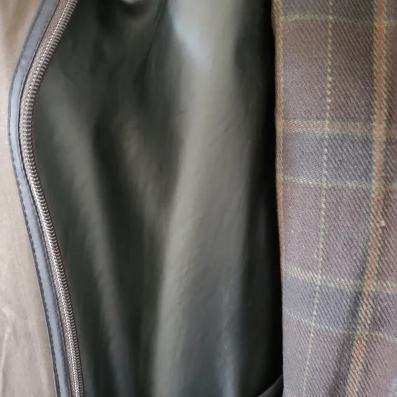 Zara Short Cotton Trench Car Coat Jacket Chocolate Brown Men's Size XL - Picture 11 of 14